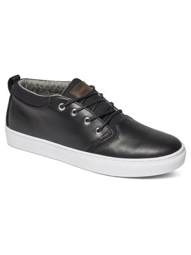quiksilver, Griffin - Baskets imitation cuir basses, BLACK/BROWN/WHITE (xkcw) Griffin - Mid-Top Shoes AQYS100020