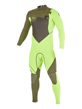 quiksilver, AG47 Performance 3/2mm - Traje de surf con cremallera en el pecho, F. LIME/ IVY (xggc) AG47 Performance 3/2mm - Chest Zip Wetsuit AQYW103033