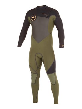 quiksilver, Syncro LFS 4/3mm - Combinaison zip poitrine, IVY/ BLACK (xcck) Syncro LFS 4/3mm - Chest Zip Wetsuit AQYW103069