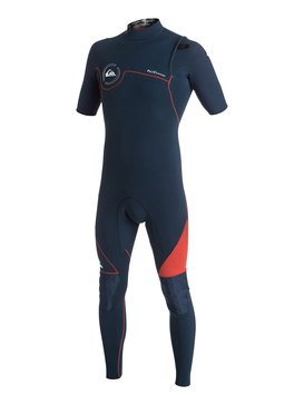 quiksilver, AG47 Zipperless 2/2mm - Combinaison manches courtes, INK BLUE/ ORANGE (xkkn) AG47 Zipperless 2/2mm - Short Sleeve Wetsuit AQYW303008
