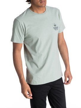 quiksilver, Men's Single Palm Tee, SLATE GRAY HEATHER (ghrh) SINGLE PALM MOD AQYZT04995