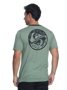 quiksilver, Camiseta Masculina Manga Curta Estampa Frente e Costas Quiksilver, MESCLA PRETO* (msc) QK CAM BAS M/C BAD VISION BR61114276