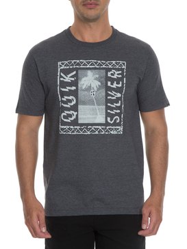 quiksilver, Camiseta Masculina Manga Curta Estampa Frontal Quiksilver, MESCLA* (mes) QK CAM BAS M/C HOLDING JAZZY BR61114289