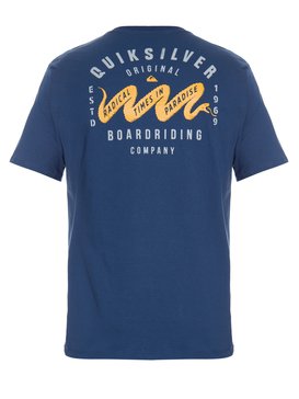 quiksilver, Camiseta Masculina Manga Curta Estampa Frente e Costas Quiksilver, MARINHO* (mah) QK CAM BAS M/C BLACK SNAKE BR61114293