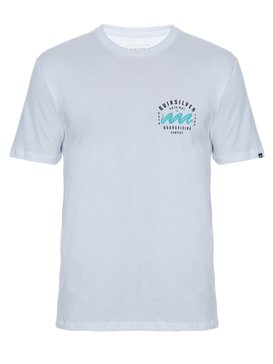 quiksilver, Camiseta Masculina Manga Curta Estampa Frente e Costas Quiksilver, WHITE (wht) QK CAM BAS M/C BLACK SNAKE BR61114293