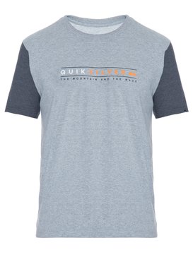 quiksilver, Camiseta Masculina Manga Curta Estampa Frontal Quiksilver, MESCLA PRETO* (msc) QK CAM BAS M/C CLEAN WAYS BR61114304