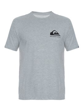 quiksilver, Camiseta Masculina Manga Curta Estampa Frente e Costas Quiksilver, MESCLA PRETO* (msc) QK CAM BAS M/C FIRST TIME BR61114321