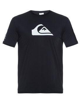 quiksilver, SurfTee Masculino Raglan Estampa Frontal Quiksilver, BLACK (blk) QK SURF TEE LOGO BR61151047