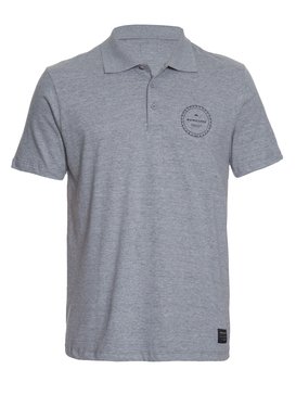 quiksilver, Polo Masculina Manga Curta Quiksilver, MESCLA CLARO (mec) QK POLO COTTON BR61161513