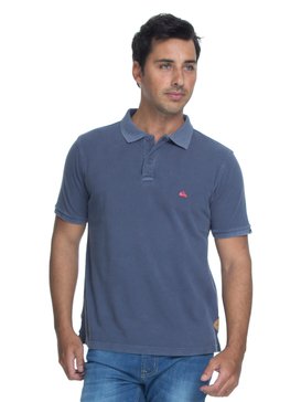 quiksilver, Polo Masculina Manga Curta Quiksilver, DENIM* (den) QK POLO RICE BR61161516