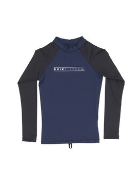 quiksilver, Lycra Juvenil Raglan Manga Longa Estampada Quiksilver, NAVY HEATHER* (nvy) QK RASHGUARD JUV SINCE 1969 BR66601011
