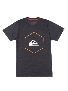 quiksilver, Camiseta Juvenil Estampa Frontal Quiksilver, MESCLA PRETO (mep) QK CAM BAS M/C JUV HEATHER SINGNATURE BR68112028