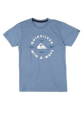quiksilver, Camiseta Juvenil Estampa Frontal Quiksilver, MESCLA PRETO* (msc) QK CAM BAS M/C JUV HEATHER SINGNATURE BR68112028