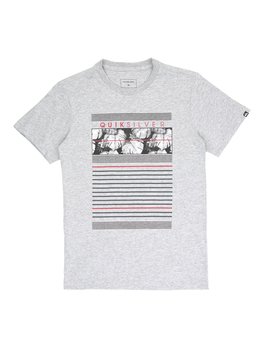 quiksilver, Camiseta Juvenil Estampa Frontal Quiksilver, MESCLA CLARO (mec) QK CAM BAS M/C JUV LINE DOWN BR68112029