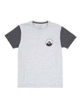 quiksilver, Camiseta Juvenil Estampa Frente e Costas Quiksilver, MESCLA GRAFITE C/ MANGA PRETA* (mes) QK CAM BAS M/C JUV NEW WAVE DOUBLE BR68112038