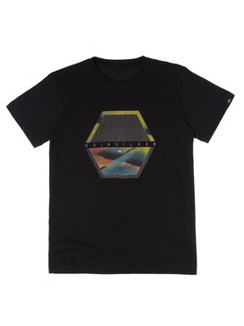 quiksilver, Camiseta Juvenil Estampa Frontal Quiksilver, BLACK* (blk) QK CAM BAS M/C JUV COMFORT PLACE BR68112043