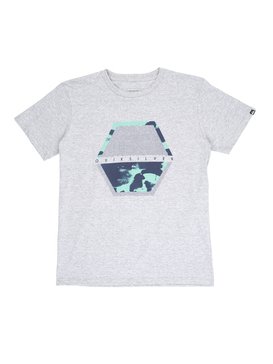quiksilver, Camiseta Juvenil Estampa Frontal Quiksilver, MESCLA CLARO (mec) QK CAM BAS M/C JUV COMFORT PLACE BR68112043