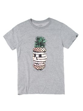 quiksilver, Camiseta Juvenil Estampa Frontal Quiksilver, MESCLA CLARO (mec) QK CAM BAS M/C JUV HOT PINEAPPLE BR68112044
