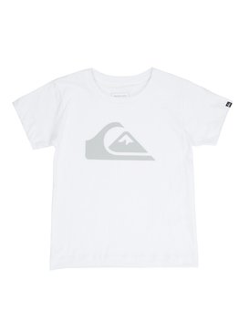 quiksilver, Camiseta Juvenil Manga Curta Estampa Frontal Quiksilver, WHITE (wht) QK CAM BAS M/C KIDS LOGO BR68112049