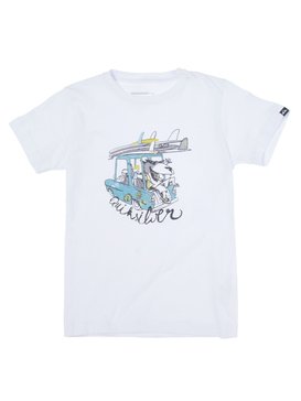 quiksilver, Camiseta Juvenil Manga Curta Estampa Frontal Quiksilver, WHITE 1* (wht1) QK CAM BAS M/C KIDS ANIMALS PACK BR68112051