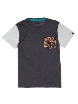 quiksilver, Camiseta Juvenil Estampada com Bolso Quiksilver, MESCLA PRETO (mep) QK CAM ESPECIAL JUV CAIAQUE BR68141302
