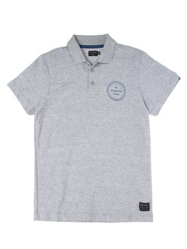 quiksilver, Polo Juvenil Estampa Frontal Quiksilver, MESCLA CLARO (mec) QK POLO JUV COTTON BR68161085