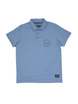 quiksilver, Polo Juvenil Estampa Frontal Quiksilver, SKY (sky) QK POLO JUV COTTON BR68161085