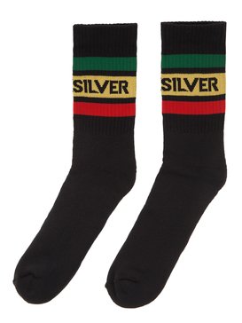 quiksilver, Meia Masculina Cano Médio Quiksilver, BLACK (blk) QK MEIA RASTAFARI BR78821670