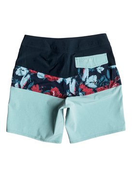 quiksilver, Panel Blocked Vee 16" - Board Shorts, STONE BLUE (bhy6) Panel Blocked Vee 16" - Board Shorts EQBBS03128