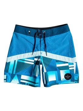 quiksilver, Check Crypt Vee 15" - Boardshort, ESTATE BLUE (bsw6) Check Crypt Vee 15" - Board Shorts EQBBS03135