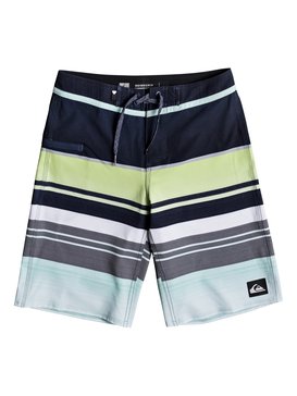 quiksilver, Boy's 8-16 Everyday Stripe Vee 19" Boardshorts, BLUE LIGHT (bek6) Everyday Stripe Vee 19" - Board Shorts EQBBS03151