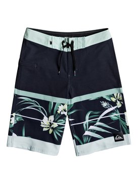 quiksilver, Boy's 8-16 Slab Island Vee 19" Boardshorts, NAVY BLAZER (byj6) SLAB ISLAND VEE YOUTH 19 EQBBS03216