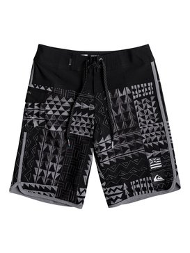quiksilver, Boy's 8-16 The Scallop Hawaii 18" Boardshorts, BLACK (kvj6) THE SCALLOP HAWAII YOUTH 18 EQBBS03217