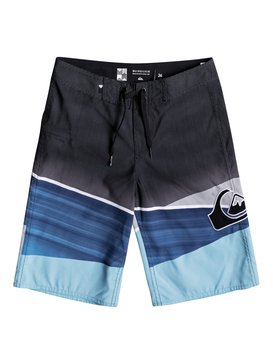 quiksilver, Boy's 8-16 Slash Logo 19" Boardshorts, ATOMIC BLUE (bmm6) SLASH LOGO YOUTH 19 EQBBS03218