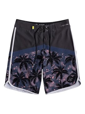quiksilver, Boy's 8-16 Crypt Scallop 18" Boardshorts, TARMAC (kta6) CRYPT SCALLOP YOUTH 18 EQBBS03220