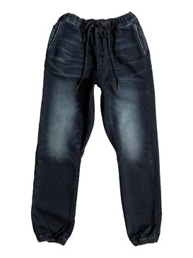 quiksilver, Fonic Dark Blue - Pantalón De Chandal Vaquero Corte Pitillo, DARK BLUE (ktpw) Fonic Dark Blue - Slim Fit Denim Joggers EQBDP03120