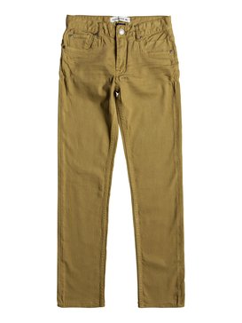 quiksilver, Distorsion Colors - Jeans vestibilità slim, BONE BROWN (cmt0) DISTORSION COLORS YOUTH EQBDP03137