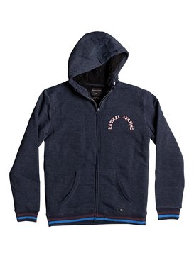 quiksilver, Radical Surfing Sherpa - Sweat à capuche zippé, NAVY BLAZER HEATHER (byjh) Radical Surfing Sherpa - Zip-Up Hoodie EQBFT03258