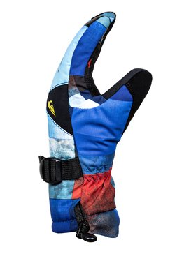 quiksilver, Mission - Gants de snowboard/ski, BLUE RED ICEY CHECK (nms6) Mission - Snowboard/Ski Gloves EQBHN03012