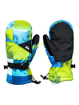 quiksilver, Mission - Gants de snowboard/ski, BLUE SULPHUR ICEY CHECK (ggp9) Mission - Snowboard/Ski Gloves EQBHN03013