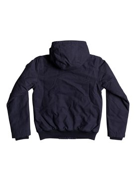 quiksilver, Brooks Island DWR - Bomber idrorepellente con cappuccio, NAVY BLAZER (byj0) Brooks Island DWR - Water-Repellent Hooded Bomber Jacket EQBJK03125