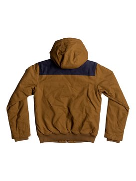 quiksilver, Brooks Island DWR - Waterafstotend bomberjack met capuchon, RUBBER (cpp0) Brooks Island DWR - Water-Repellent Hooded Bomber Jacket EQBJK03125