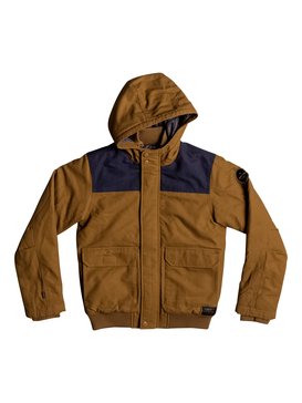quiksilver, Brooks Island DWR - Waterafstotend bomberjack met capuchon, RUBBER (cpp0) Brooks Island DWR - Water-Repellent Hooded Bomber Jacket EQBJK03125