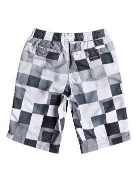 quiksilver, RESIN CHECK VOLLEY YOUTH 19, BLACK (kvj6) RESIN CHECK VOLLEY YOUTH 19 EQBJV03146