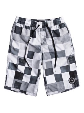 quiksilver, RESIN CHECK VOLLEY YOUTH 19, BLACK (kvj6) RESIN CHECK VOLLEY YOUTH 19 EQBJV03146