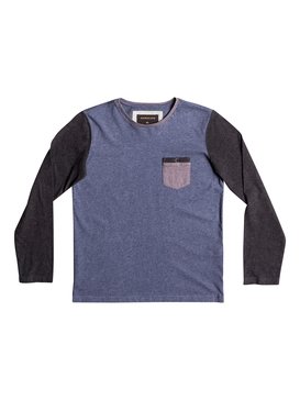 quiksilver, Baysic - T Shirt à manches longues, NAVY BLAZER HEATHER (byjh) Baysic - Long Sleeve T-Shirt EQBKT03136