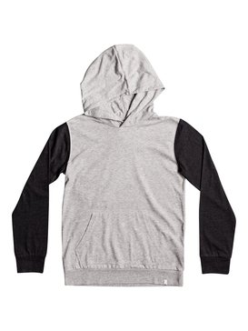 quiksilver, Boy's 8-16 Guitar Magic Long Sleeve Hooded Tee, LIGHT GREY HEATHER (sgrh) GUITAR MAGIC YOUTH EQBKT03149