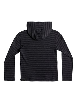 quiksilver, Boy's 8-16 Ocean Surface Hooded Long Sleeve Top, DARK CHARCOAL HEATHER (kyfh) OCEAN SURFACE YOUTH EQBKT03159
