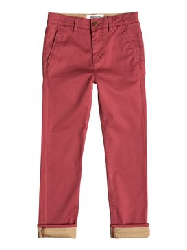 quiksilver, Krandy Straight Fit Block - Pantalon chino, ROSEWOOD (rra0) Krandy Straight Fit Block - Chinos EQBNP03043