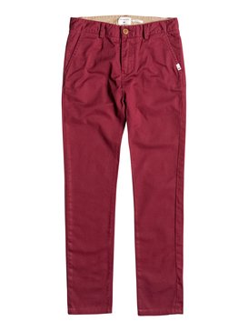 quiksilver, Krandy - Pantalon chino, POMEGRANATE (rzg0) Krandy - Chinos EQBNP03061